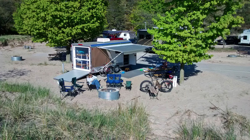 our campsite at mears state park